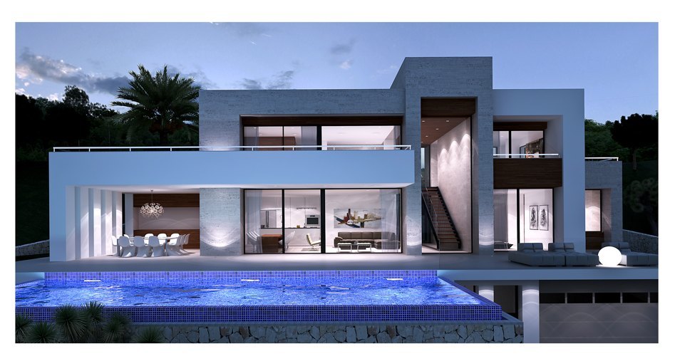 Villa en venta con vistas al mar en Moraira